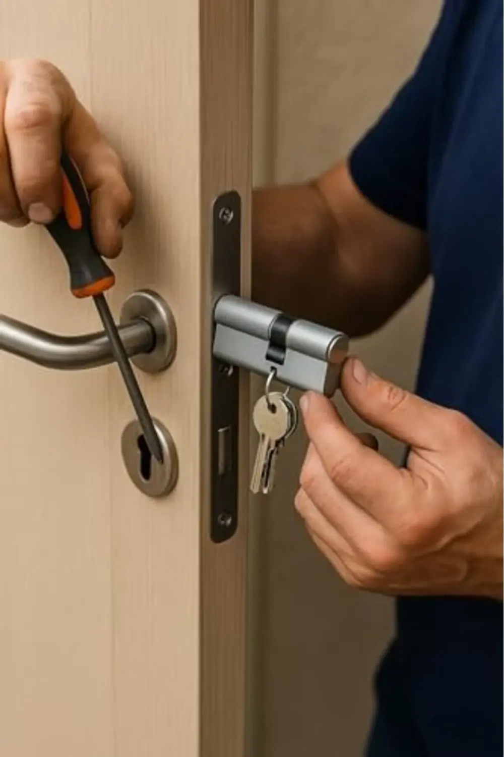 trendyvision Çift Taraflı Euro Silindir Kapı Kilidi Seti – Yüksek