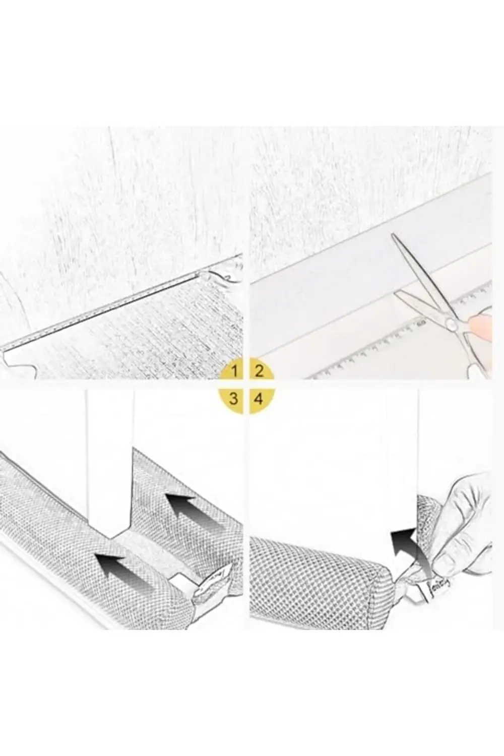 trendyvision Çift Taraflı Kapı Altı İzolasyon Süngeri, Kapı Altı