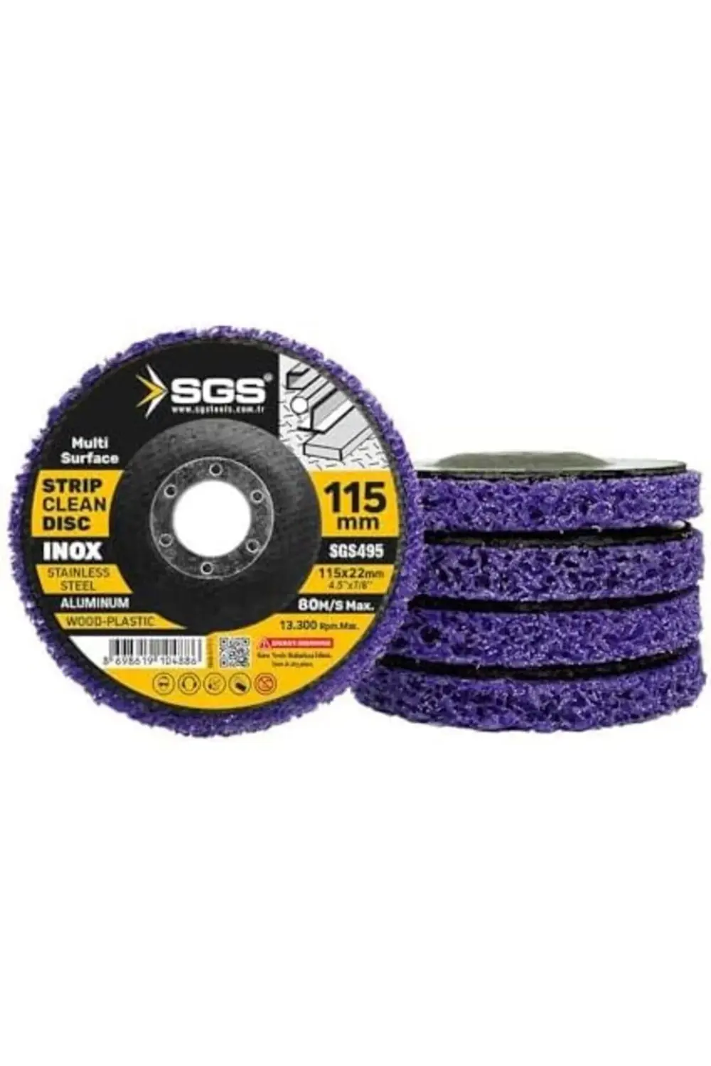 trendyvision Çok Amaçlı Parlatma Diski, Mor, 115 mm, Model SGS495