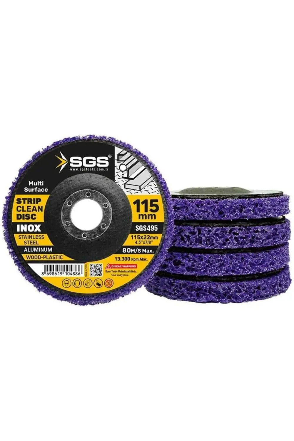 trendyvision Çok Amaçlı Parlatma Diski, Mor, 115 mm, Model SGS495