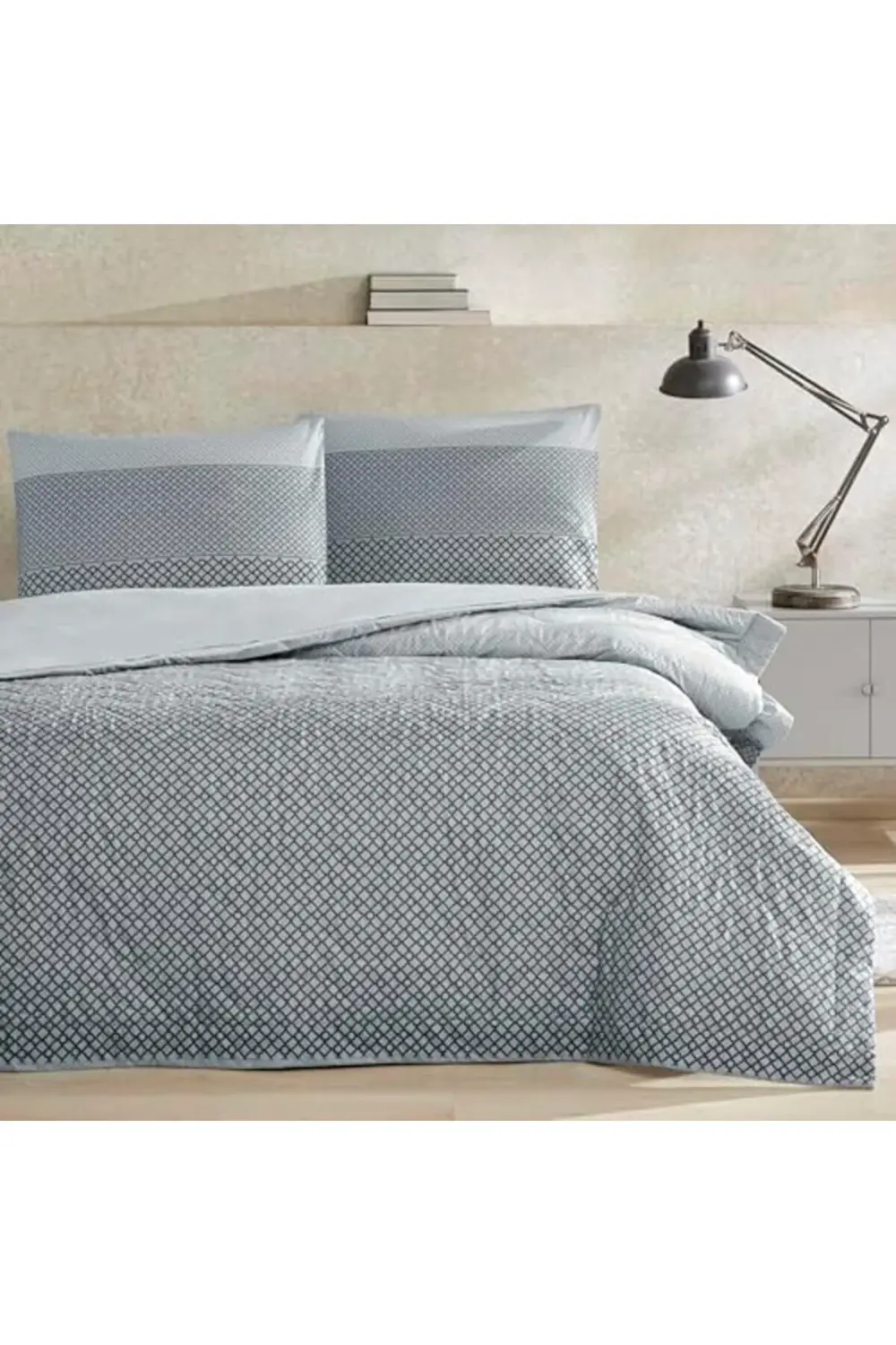 trendyvision Crosby Standart Pamuk Nevresim Takımı, Gri, Tek Kişi