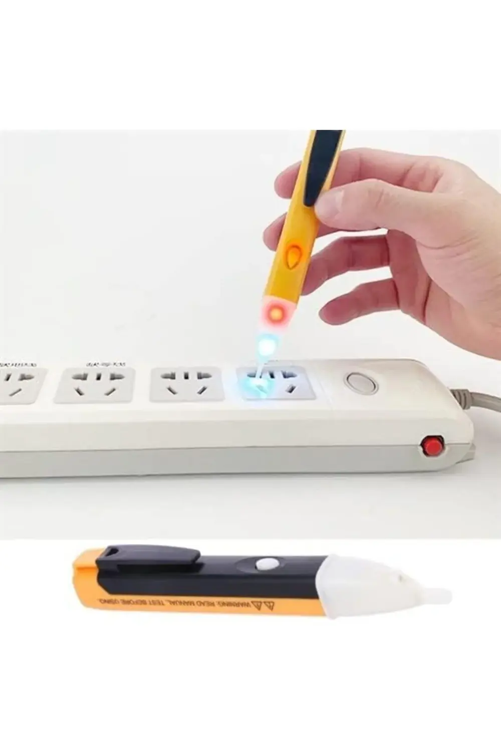 trendyvision Dedektörlü Temassız Işıklı Kablo Voltaj Test Elektri