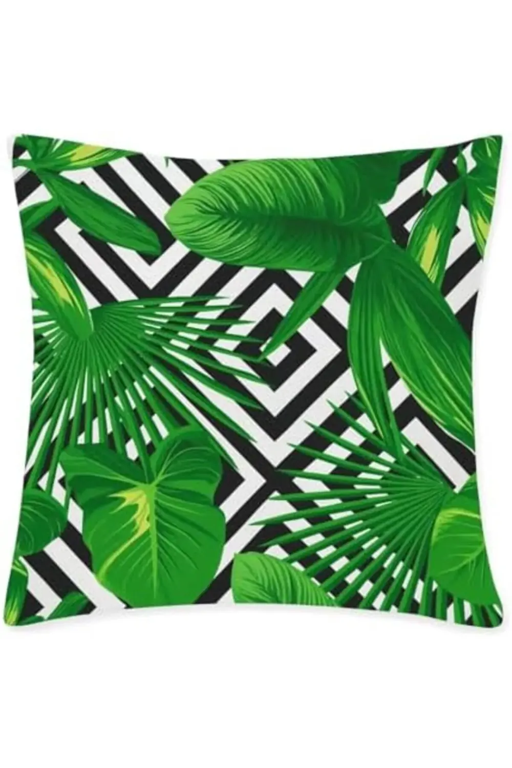 trendyvision Dijital Baskı Yaprak Desenli Dekoratif Yastık Kılıfı