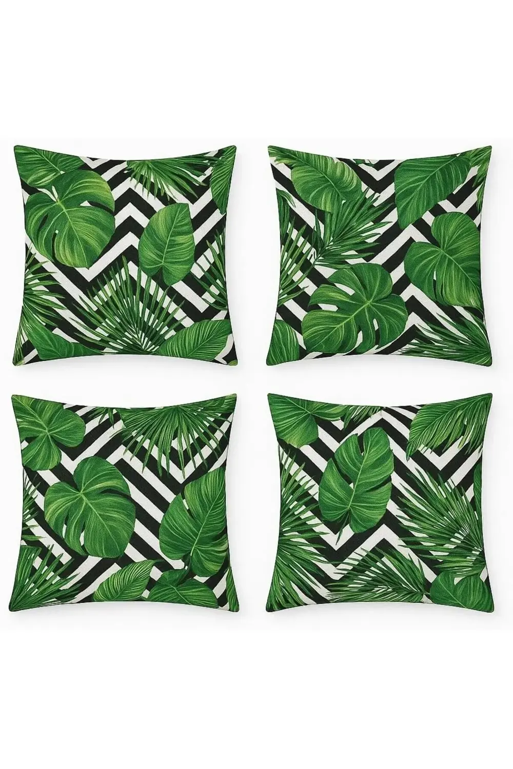 trendyvision Dijital Baskı Yaprak Desenli Dekoratif Yastık Kılıfı