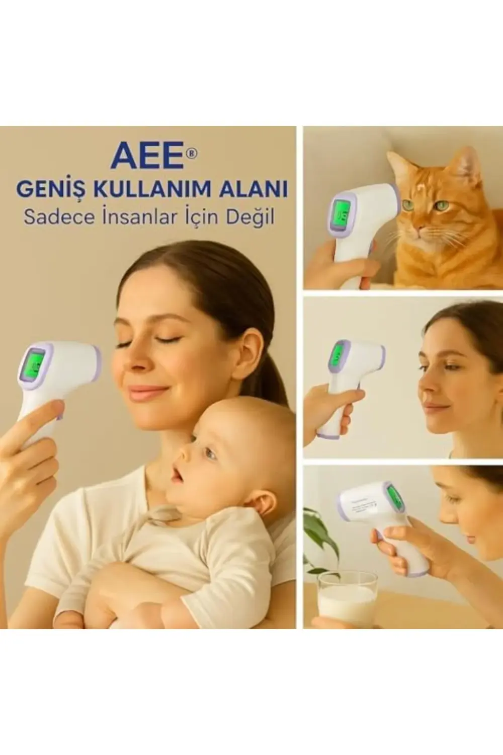 trendyvision Dijital Temassız Ateş Ölçer Termometre Tabanca Model