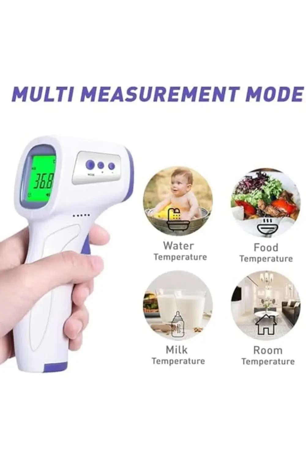 trendyvision Dijital Temassız Ateş Ölçer Termometre Tabanca Model