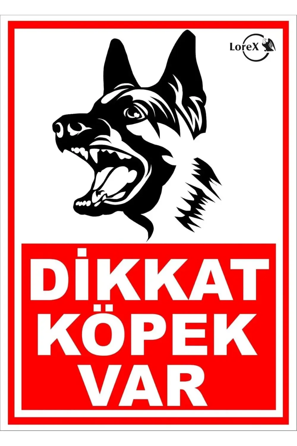 trendyvision Dikkat Köpek Var PVC Uyarı Levhası buyflicker 395519