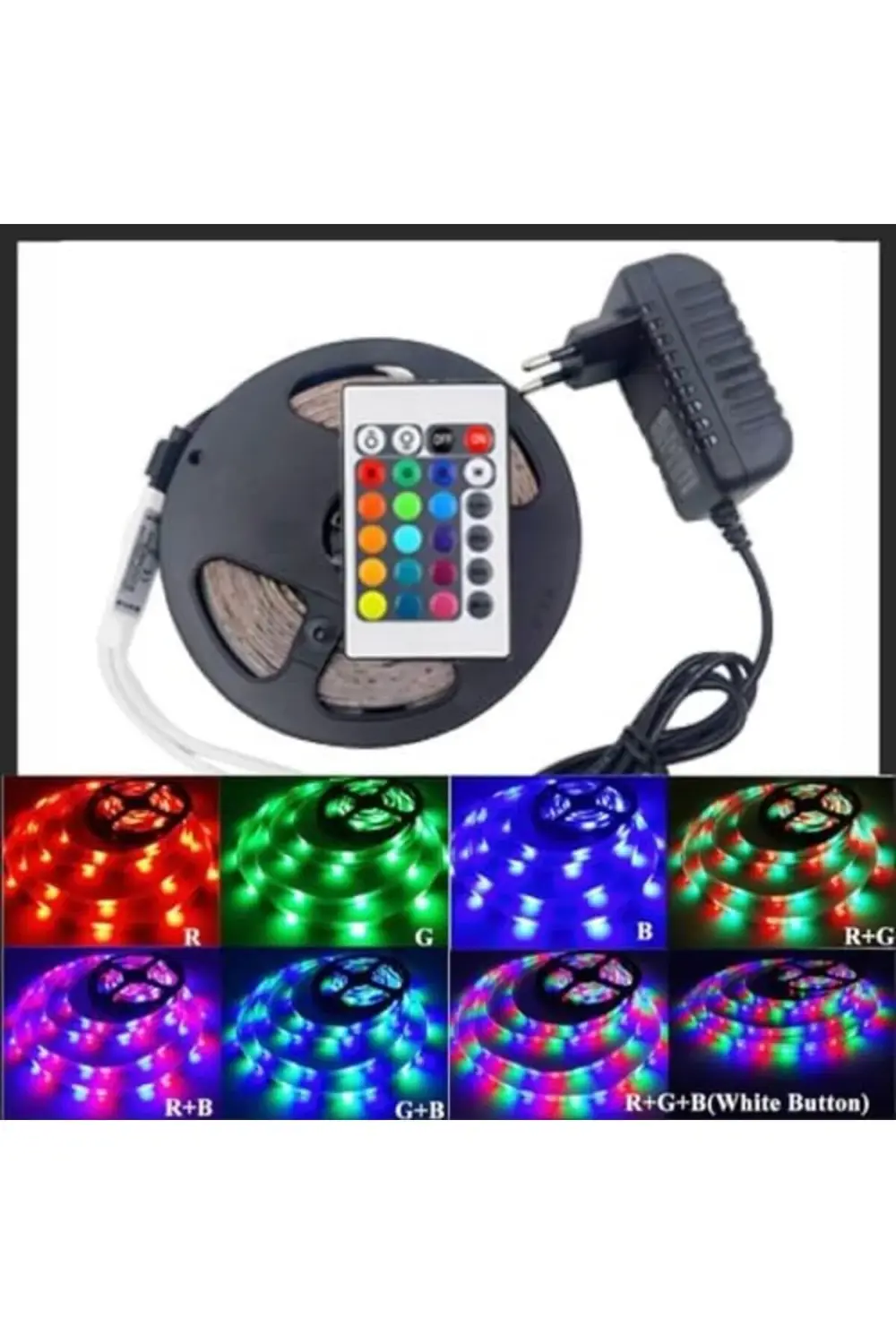 trendyvision Dış Mekan Su Geçirmez RGB Led Şerit - 5 mt Kumandalı