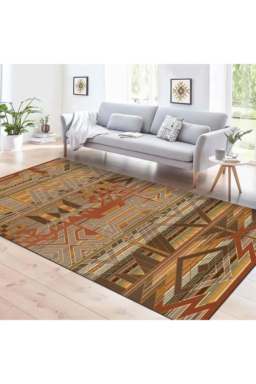 trendyvision Dizayn Croce Desenli Pamuk Tabanlı Yıkanabilen Kaydı