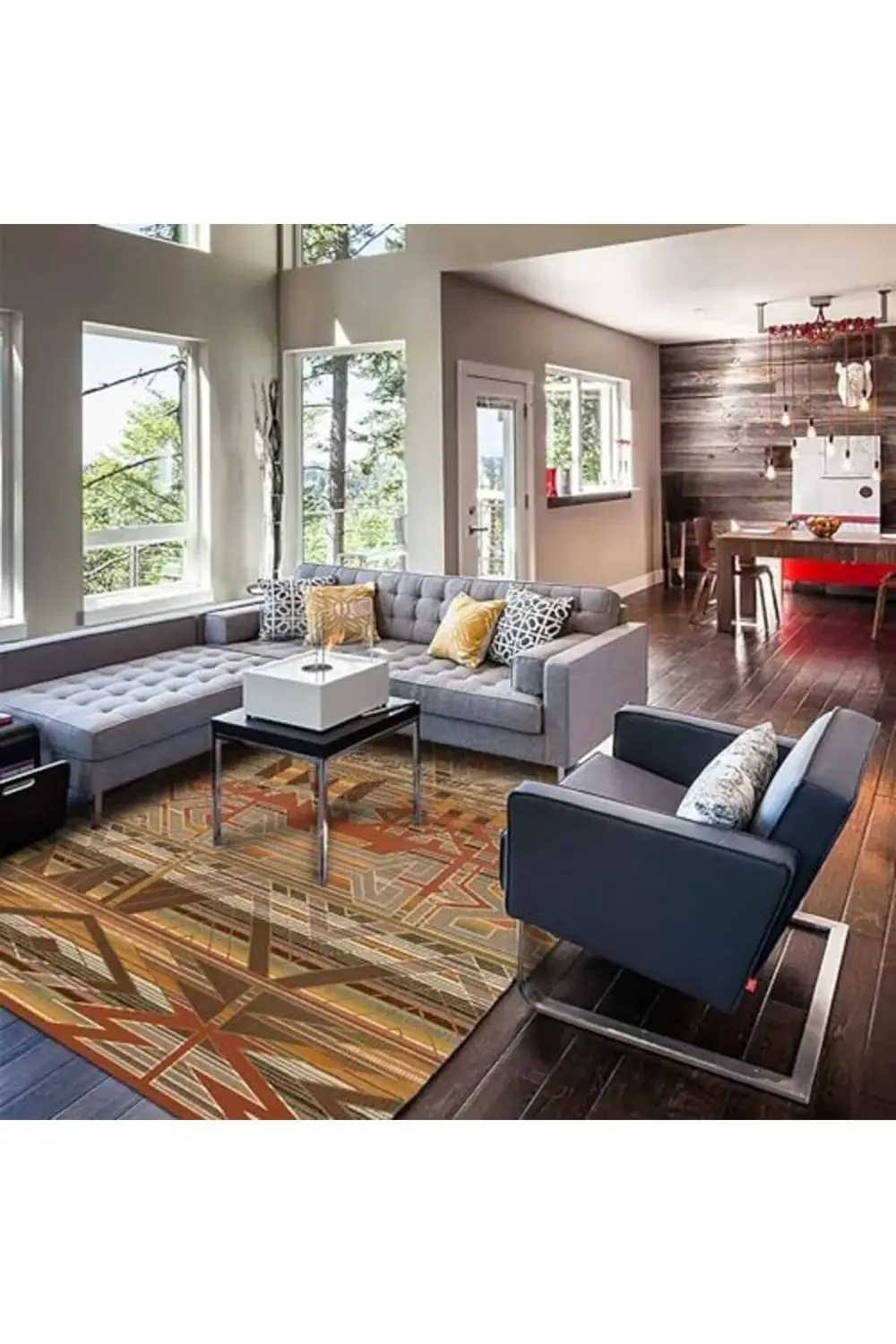 trendyvision Dizayn Croce Desenli Pamuk Tabanlı Yıkanabilen Kaydı