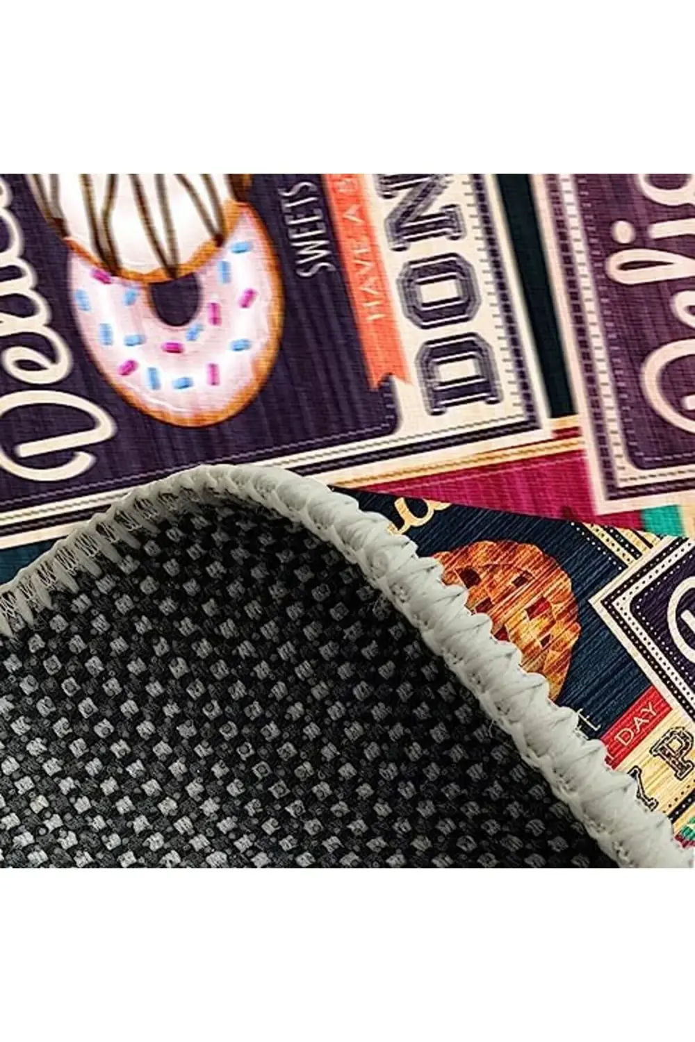 trendyvision Dizayn Krizan Desenli Pamuk Tabanlı Yıkanabilen Kayd