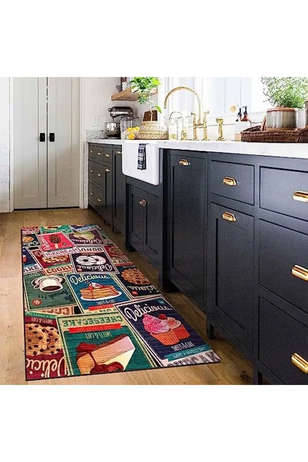 trendyvision Dizayn Krizan Desenli Pamuk Tabanlı Yıkanabilen Kayd