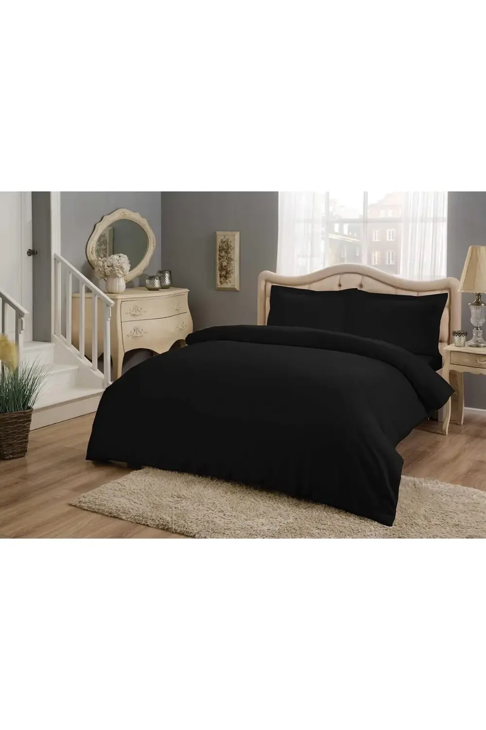 trendyvision Dreams Standart Pamuk Nevresim Takımı, Siyah, Çift K