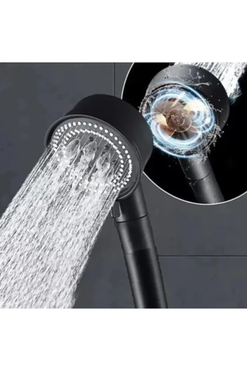 trendyvision DUŞ BAŞLIĞI AYARLI TURBO FANLI SİYAH KTX-2999 buyfli