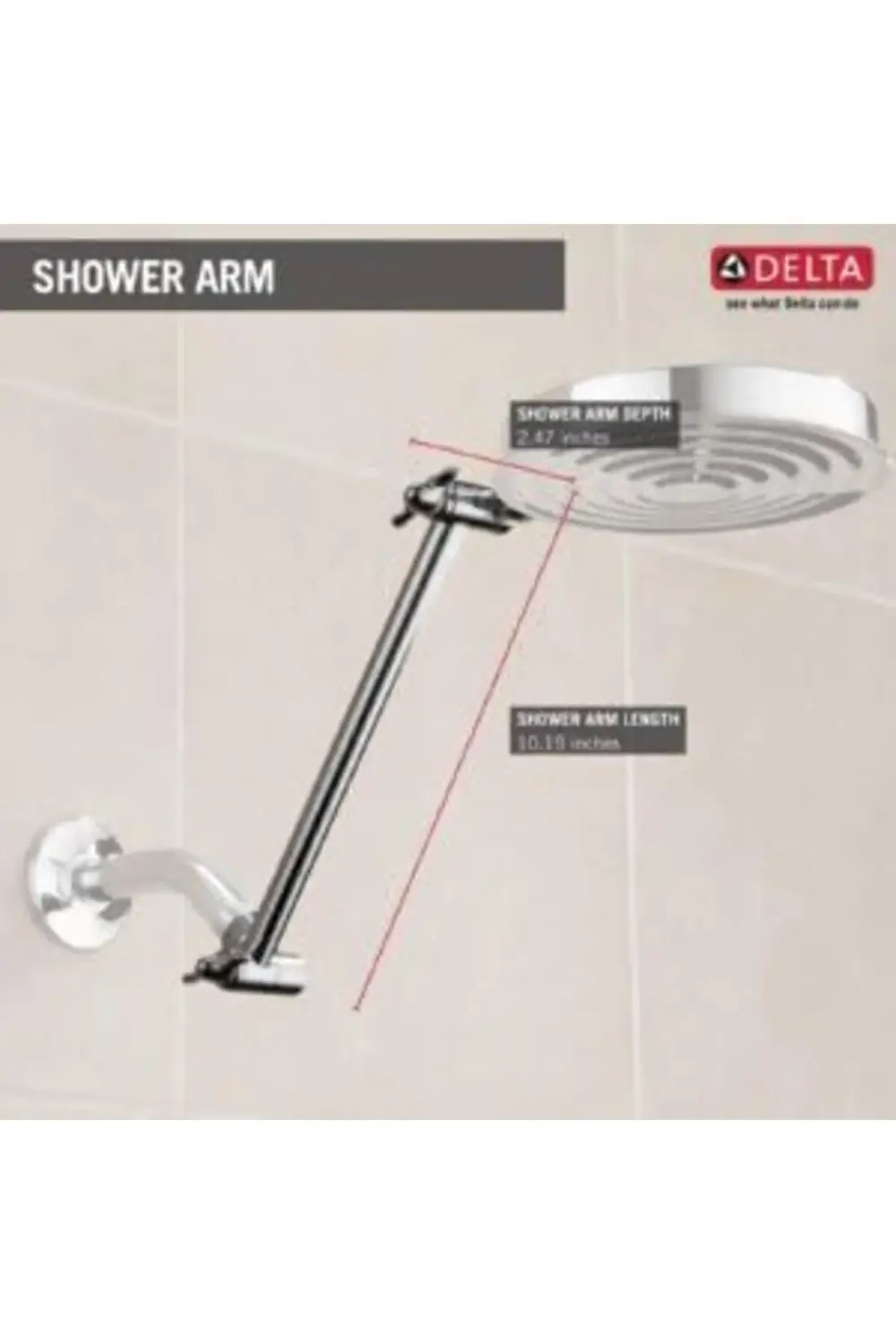 trendyvision Duş Başlıkları için 10 "Ayarlanabilir Uzatma Duş Kol