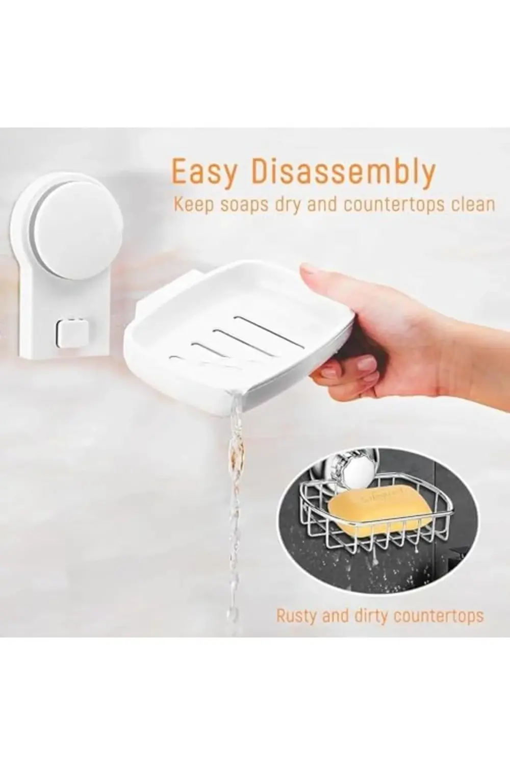 trendyvision Duş Duvarı Sabunluk, Delme Gerektirmeyen Tasarım ile