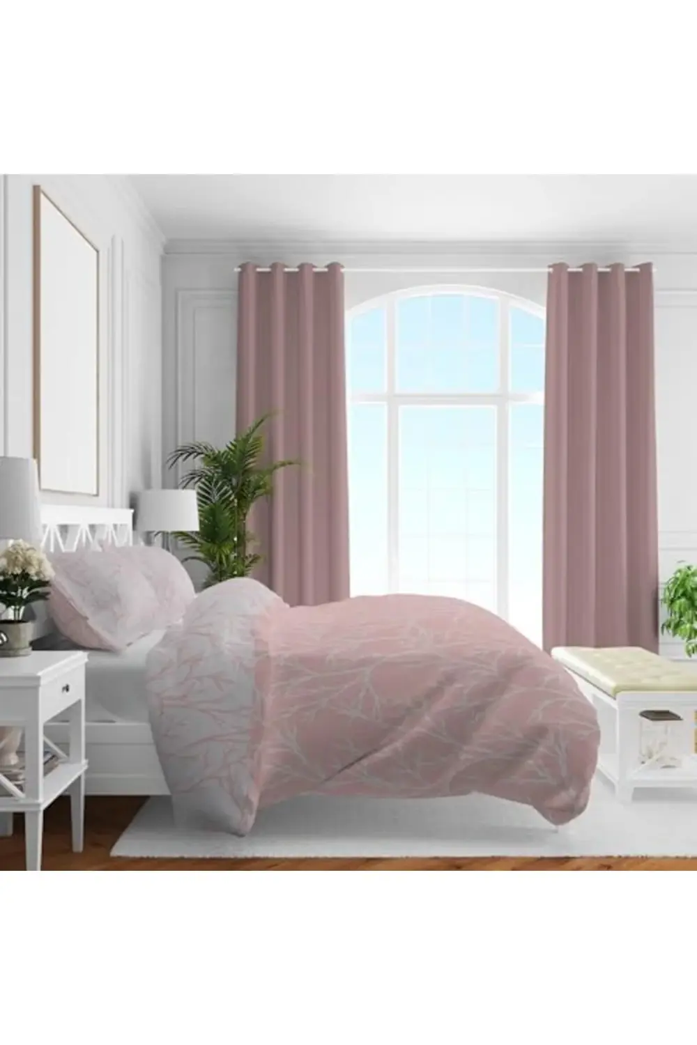 trendyvision Düz Pamuk Nevresim Setleri, Pembe, Size buyflicker 3