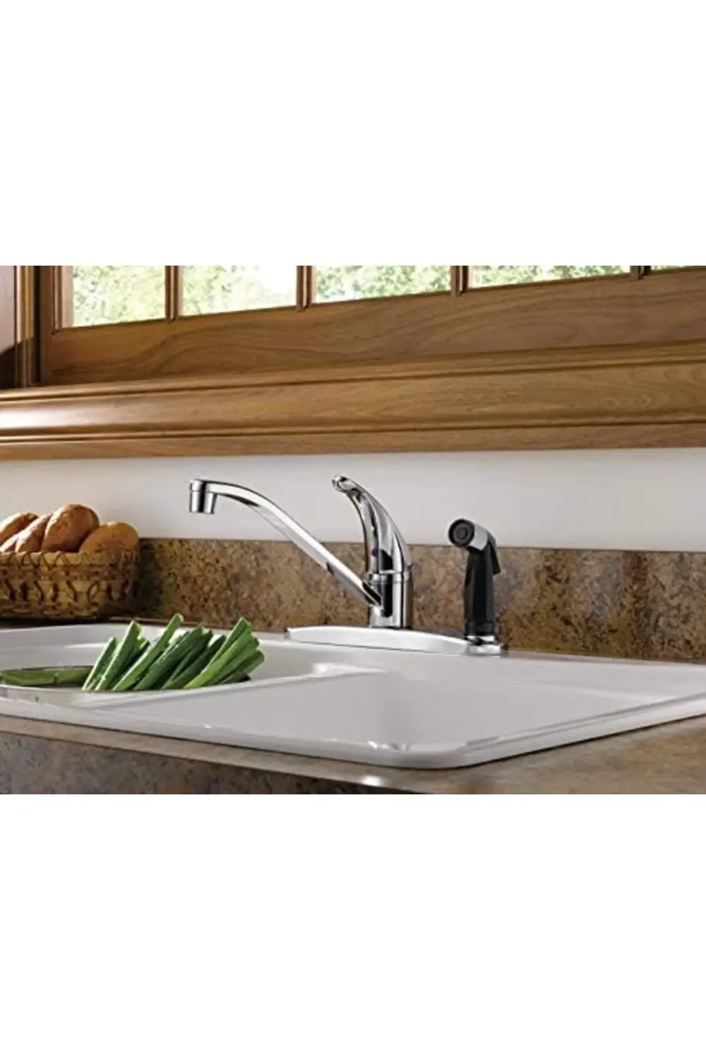 trendyvision Entegre Yan Püskürtücülü Tek Kolu Evye Bataryası, Kr