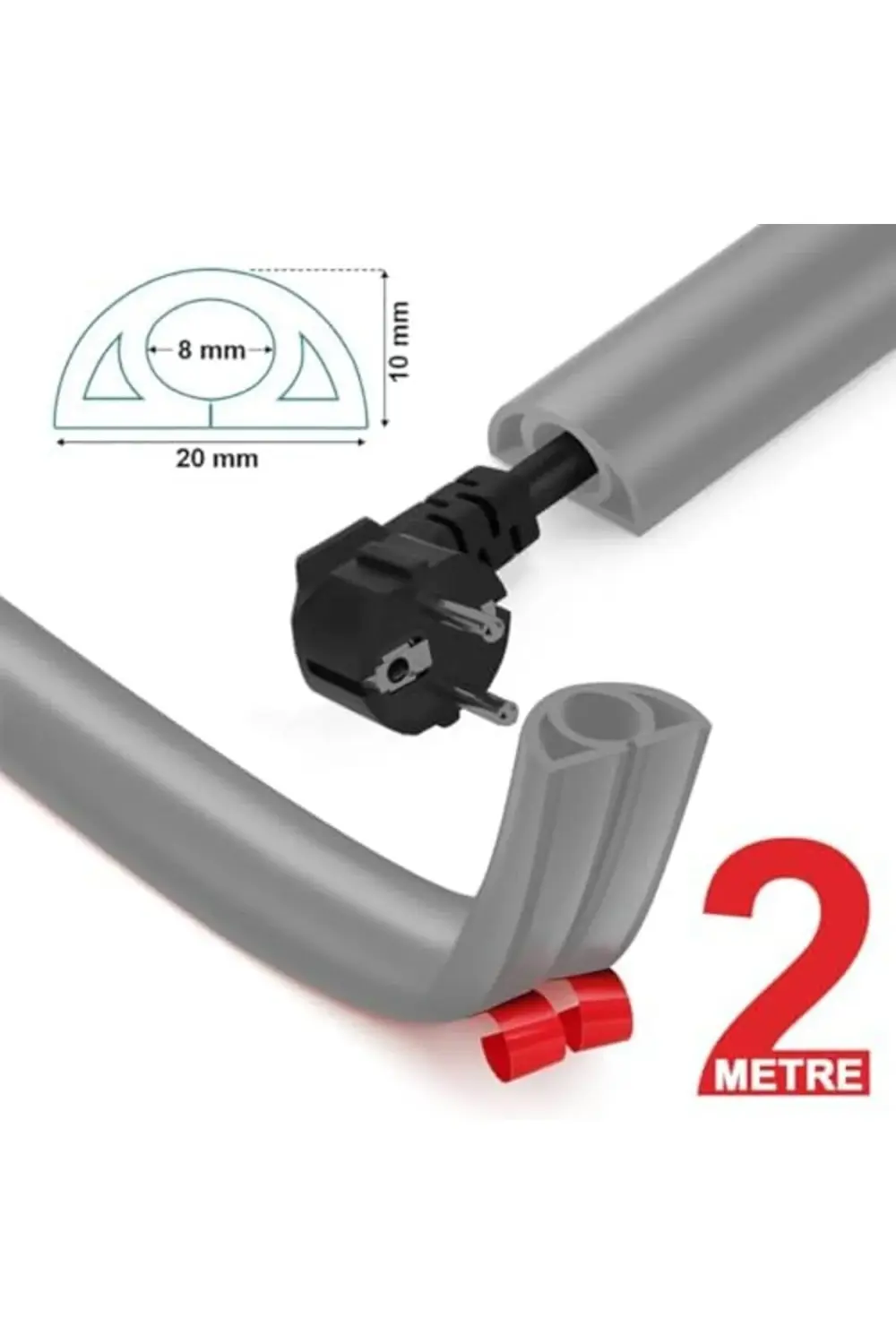 trendyvision Esnek Kablo Kanalı Gri/GT-KK04 buyflicker 395519