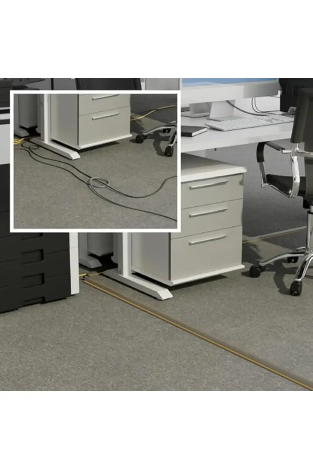 trendyvision Esnek Kablo Kanalı Şeritli Gri/GT-KK09 buyflicker 39