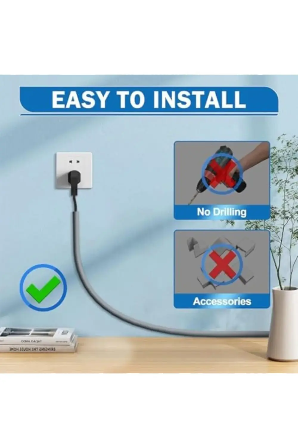 trendyvision Esnek Kablo Kanalı Şeritli Gri/GT-KK10 buyflicker 39