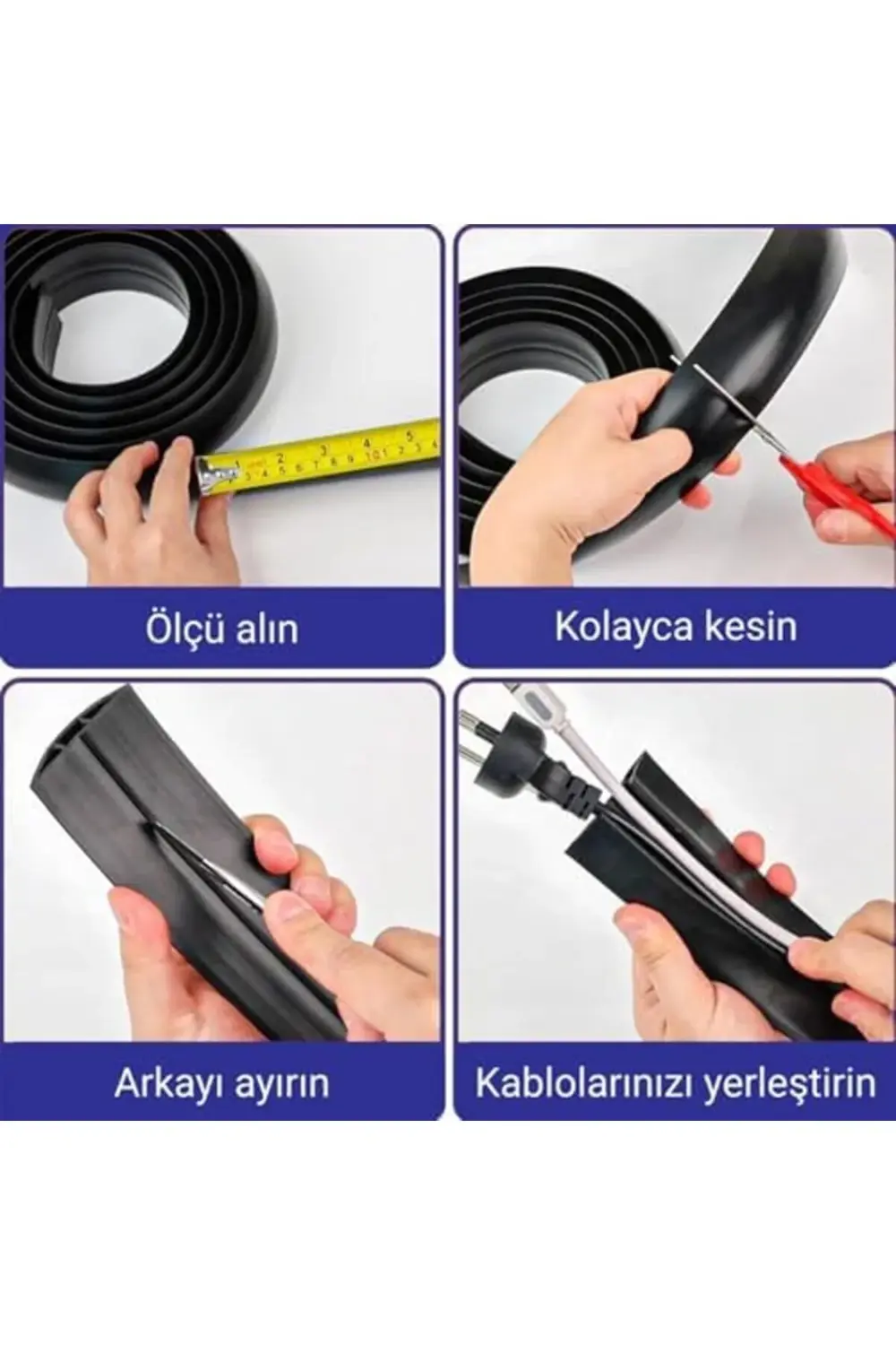 trendyvision Esnek Kablo Kanalı Siyah/GT-KK06 buyflicker 395519