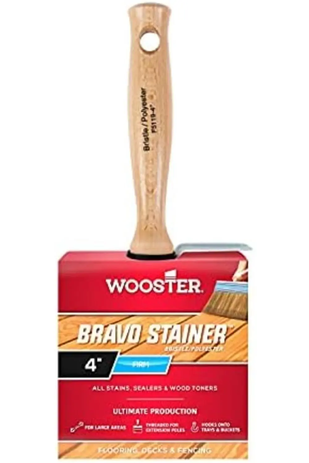 trendyvision F5119-4 Bravo Stainer Kıl/Polyester Leke Fırçası, 10