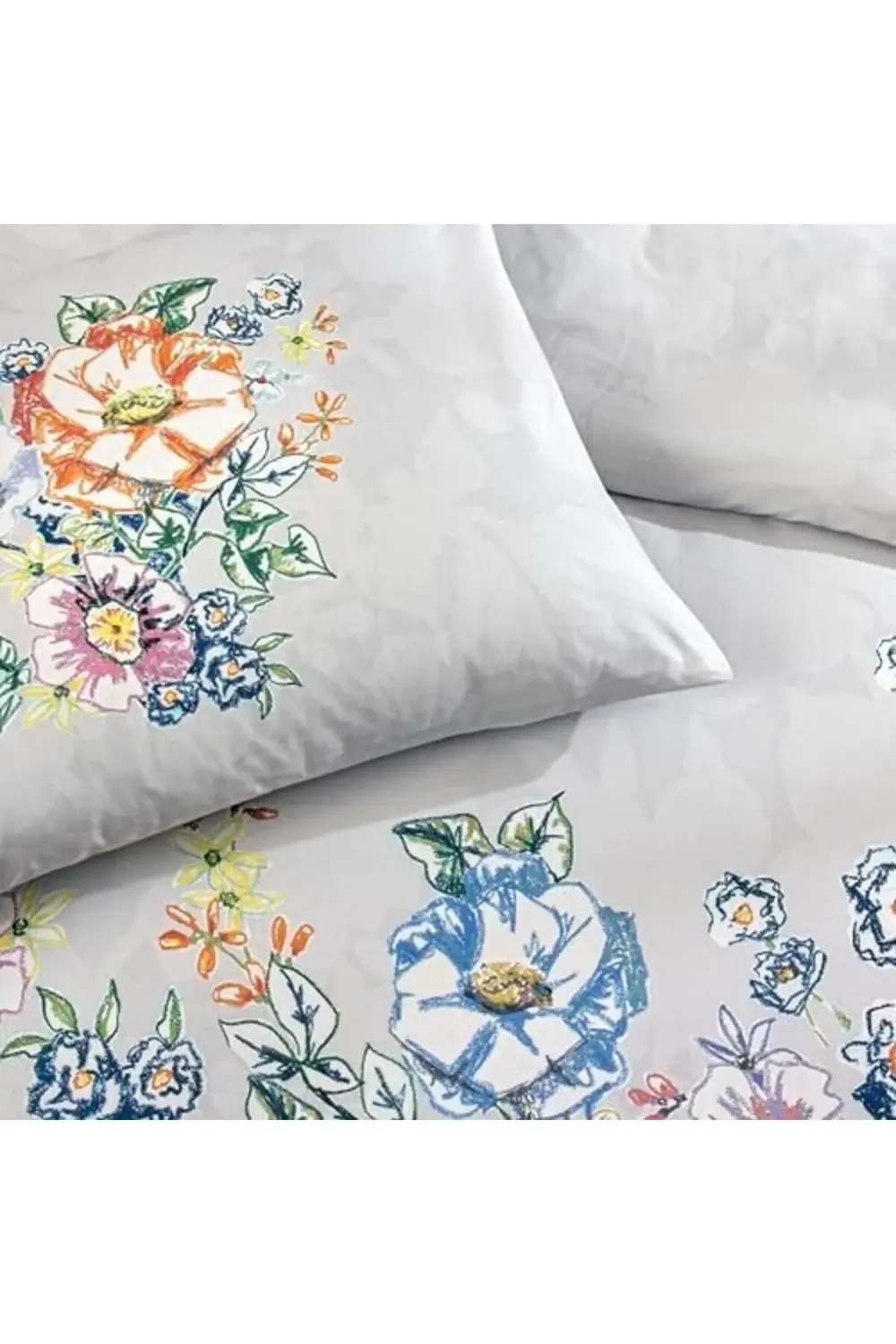 trendyvision Fiora Standart Pamuk Nevresim Takımı, Gri, Çift Kişi