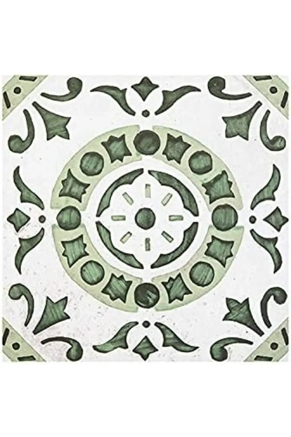 trendyvision Furnishings RTFTV60220 Yer Karosu, Yeşil Madalyon, 1