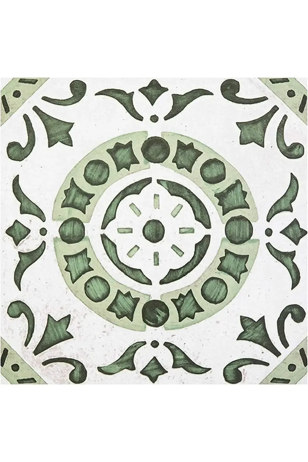 trendyvision Furnishings RTFTV60220 Yer Karosu, Yeşil Madalyon, 1