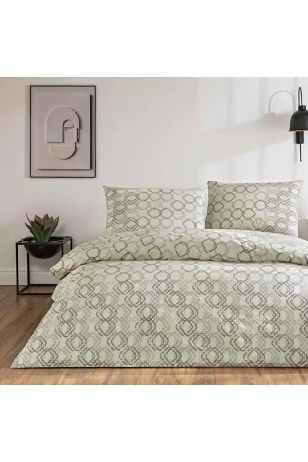 trendyvision Galen Standart Pamuk Nevresim Takımı, Gri, Tek Kişil