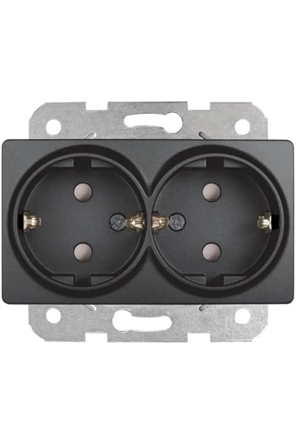 trendyvision Gece Siyahı İkili Topraklı Priz Çarpma Karşıtı Mekan