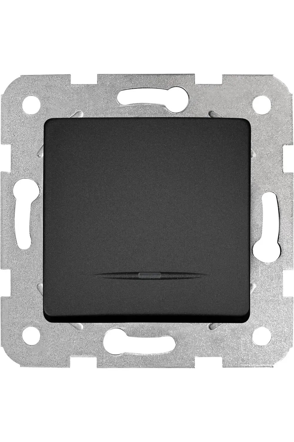 trendyvision Gece Siyahı Işıklı İki Kutup Anahtar Mekanizma ve Dü