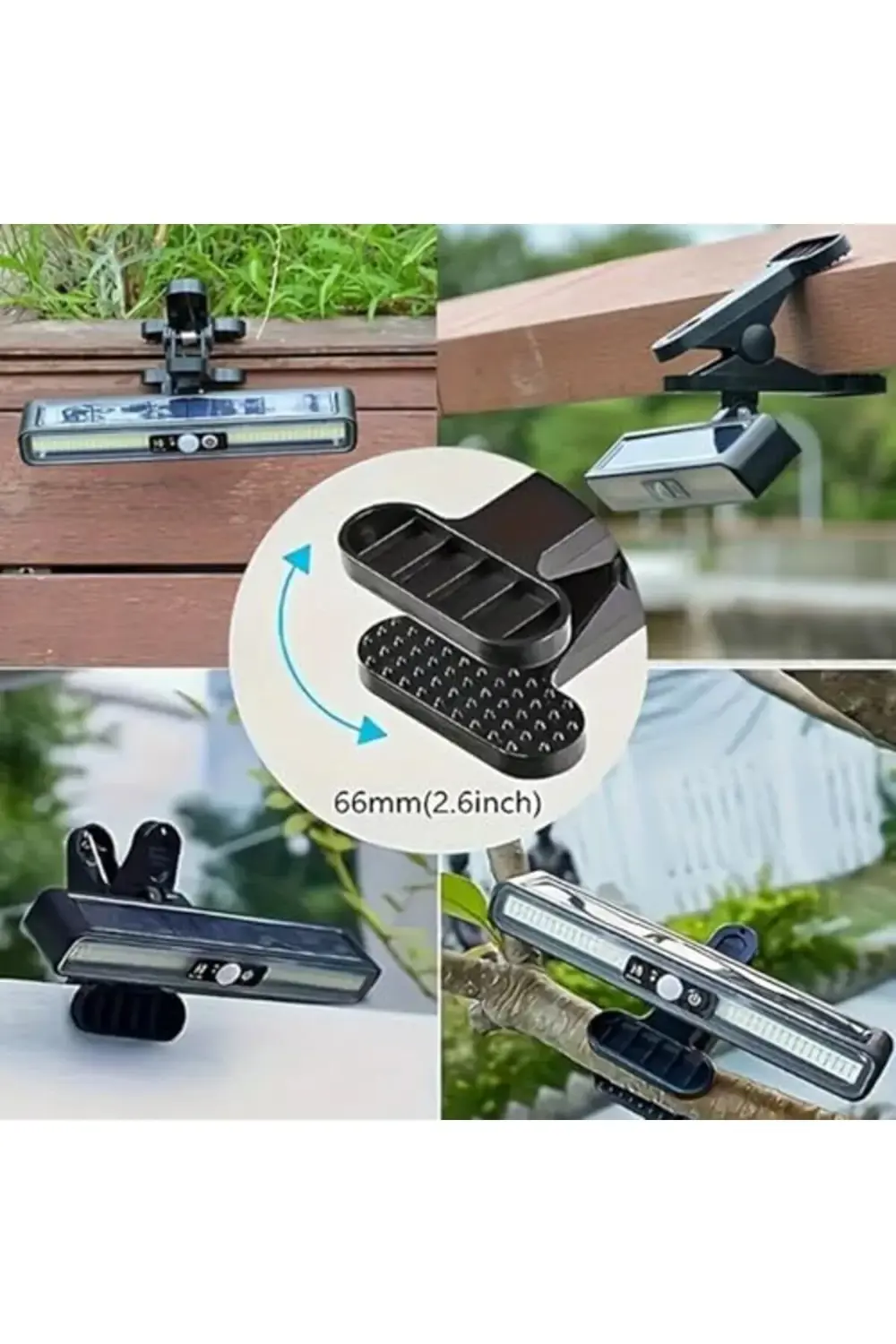 trendyvision Güneş Enerjili Hareket Sensörlü Mandallı LED Aydınla