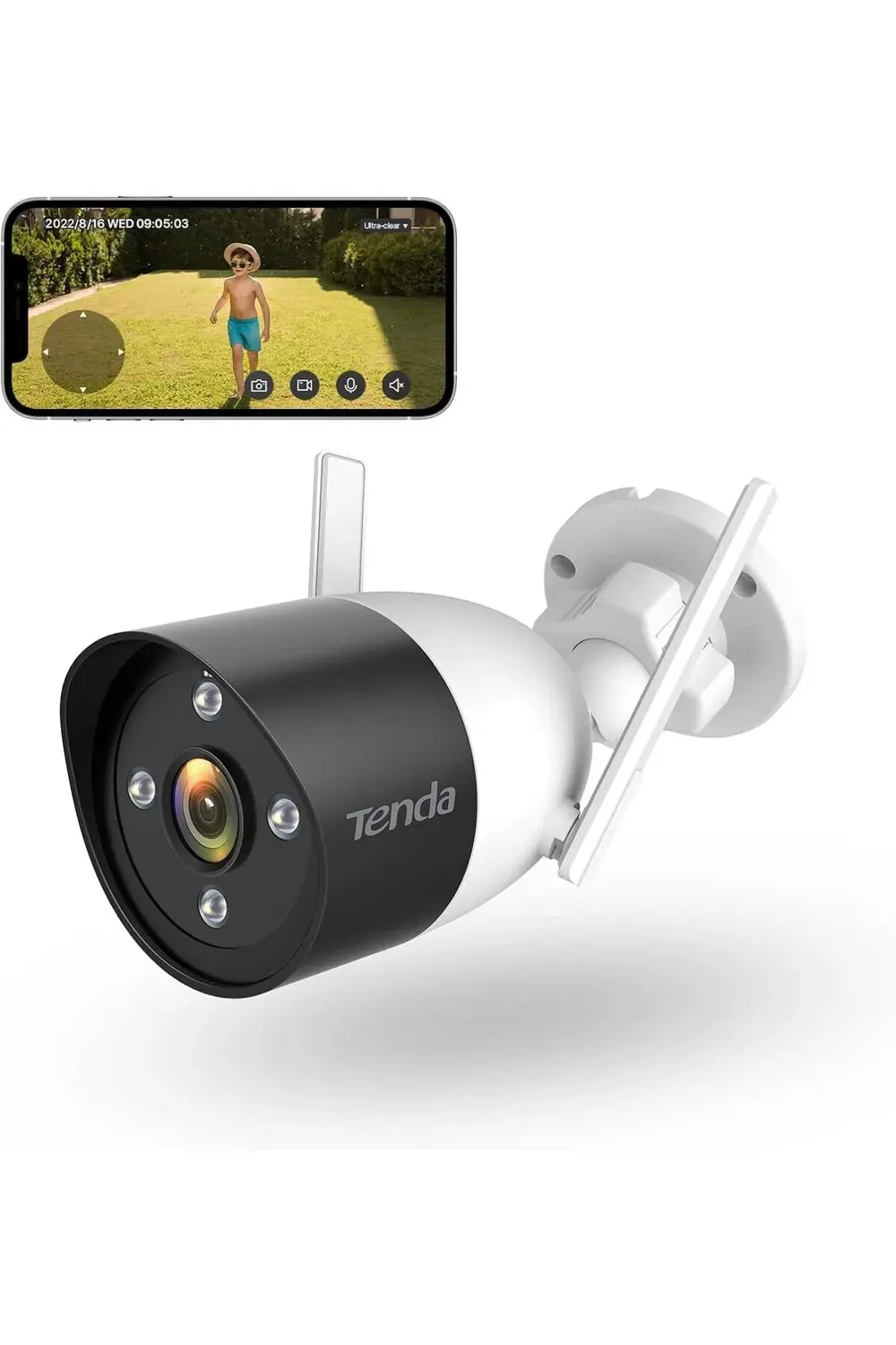 trendyvision Güvenlik Kamerası Dış WLAN 2K, 3MP WLAN IP Kamera, İ