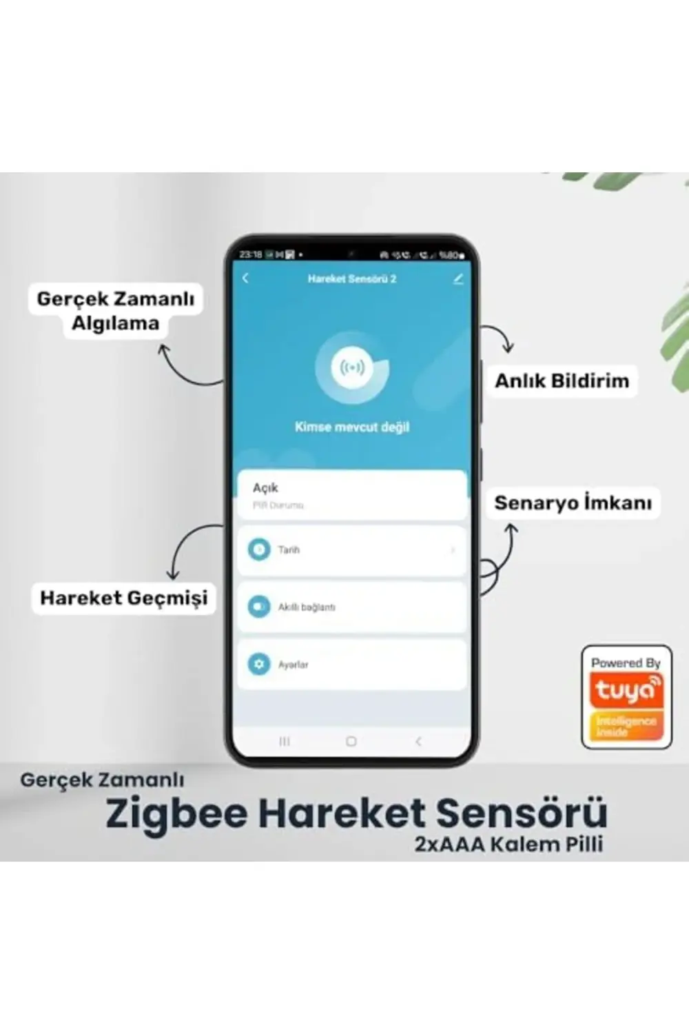 trendyvision Hareket Sensörü (- Smart Life, Zigbee2MQTT Uyumlu) b