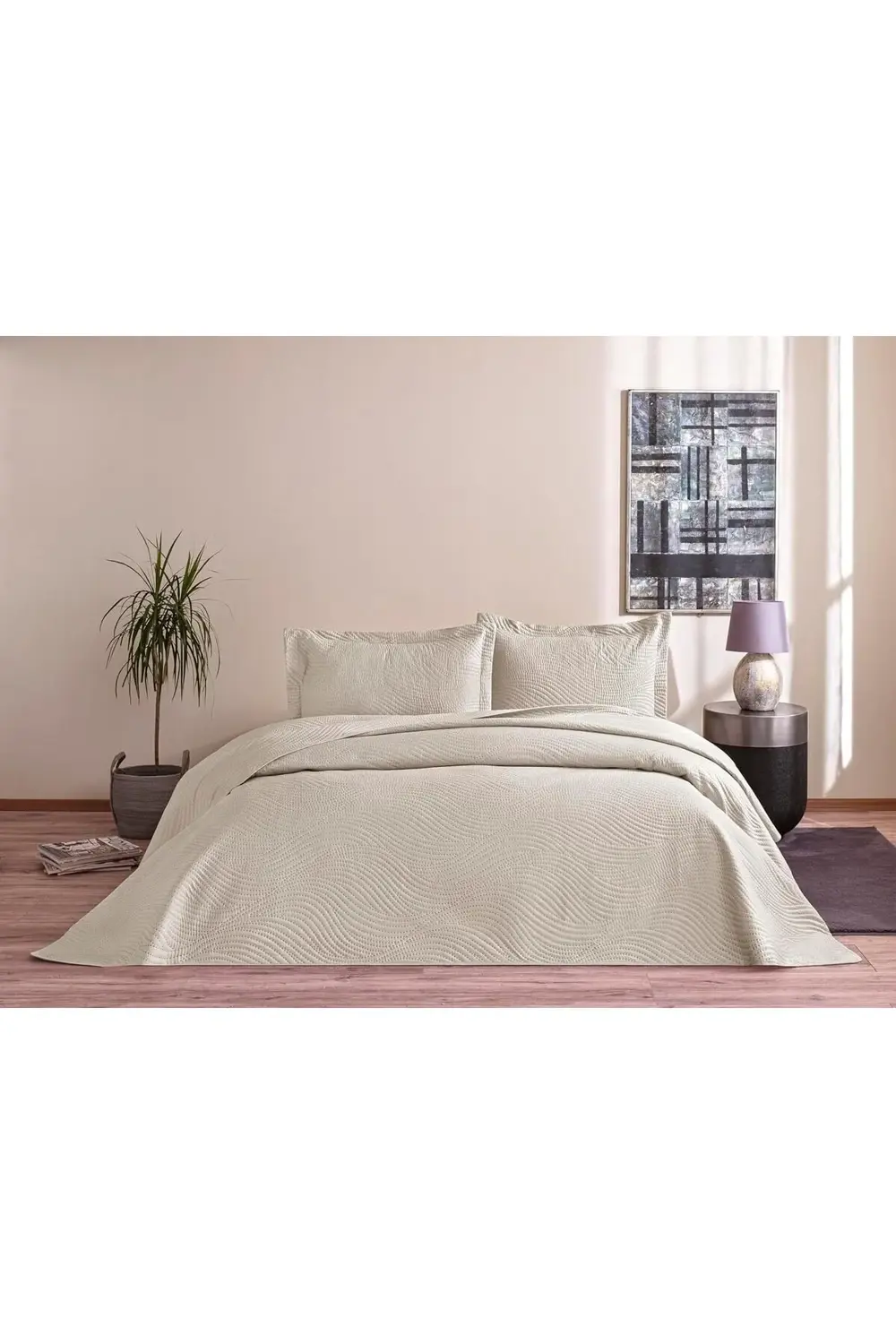 trendyvision Harlow Standart Polyester Nevresim Takımı, Gri, Çift