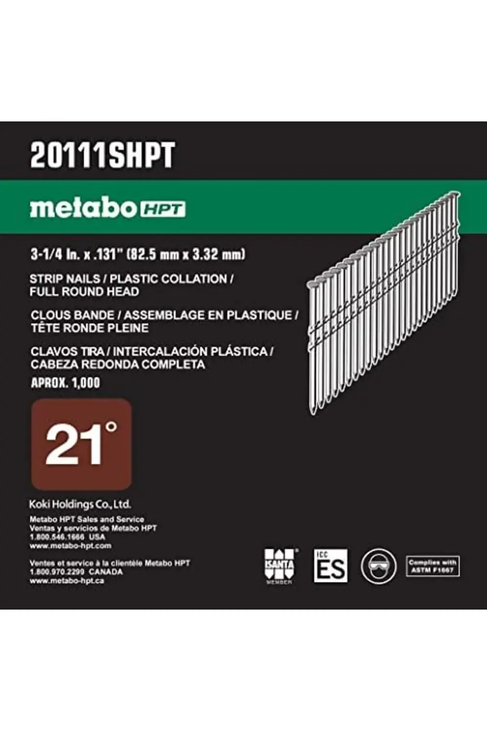 trendyvision HPT Çerçeveleme Çivileri | 3-1/4 inç x.131 | Tam Yuv