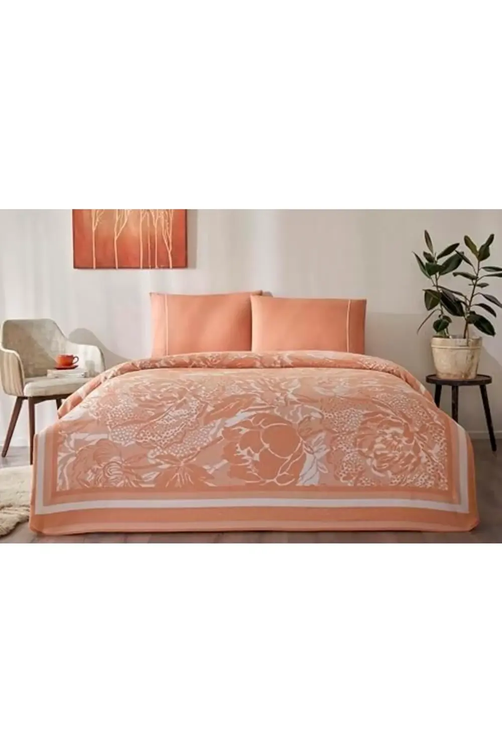 trendyvision Jakar Idore Çift Kişilik Pike Takımı Somon buyflicke