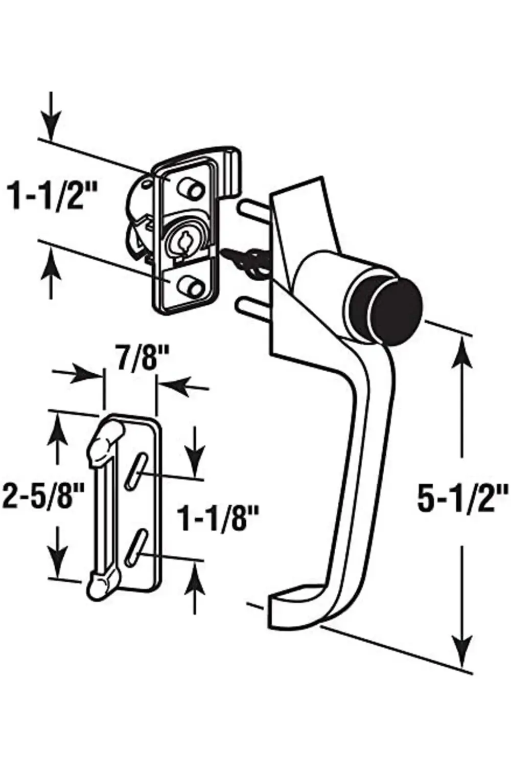 trendyvision K 5082 Siyah Düğme Mandalı 1-1/2 inç Delik Merkezi (