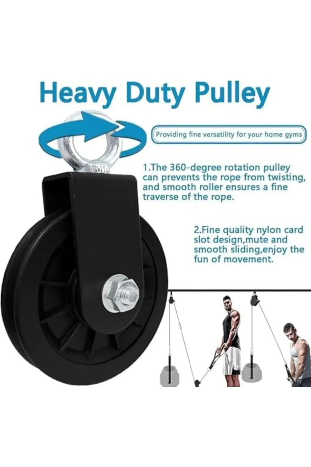 trendyvision Kablo Kasnağı, 90mm Dönebilen Sessiz Kasnak, Askı Ka