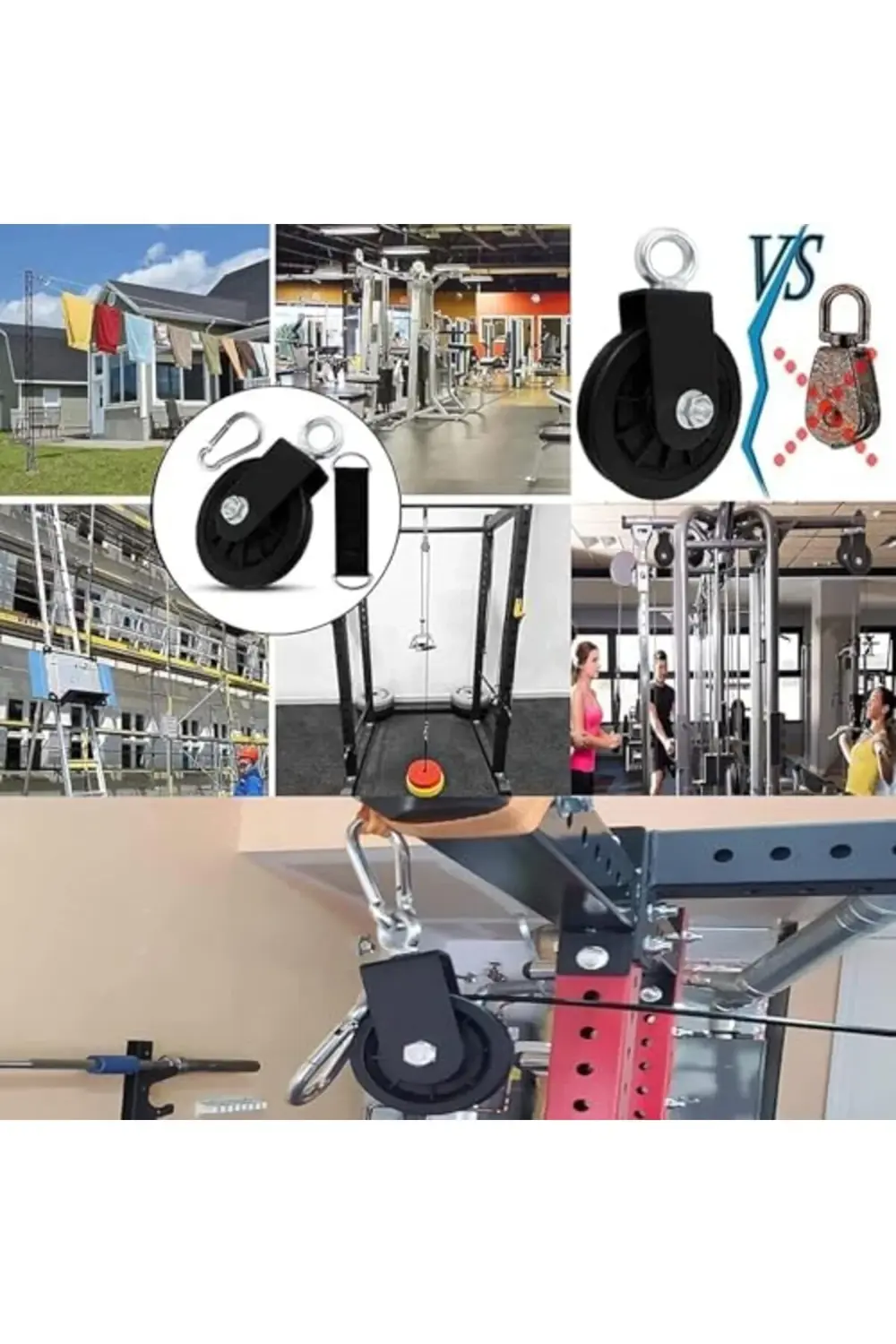 trendyvision Kablo Kasnağı, 90mm Dönebilen Sessiz Kasnak, Askı Ka