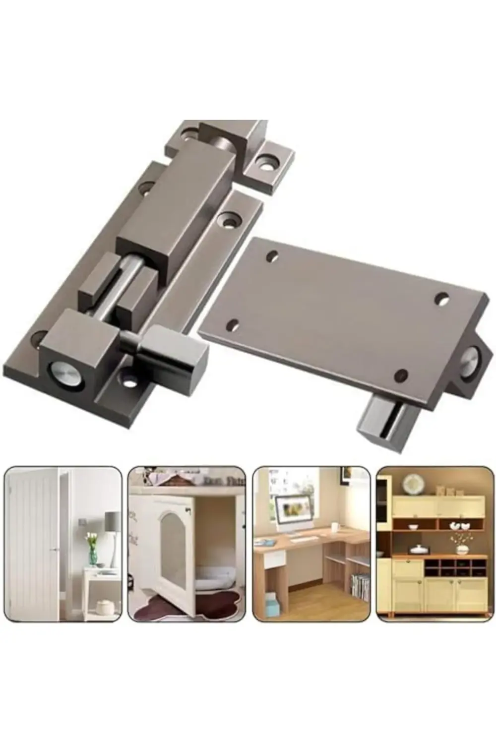 trendyvision Kapı Kilidi, Ev Güvenliği için Sürgülü Kapı Pimi, Ya