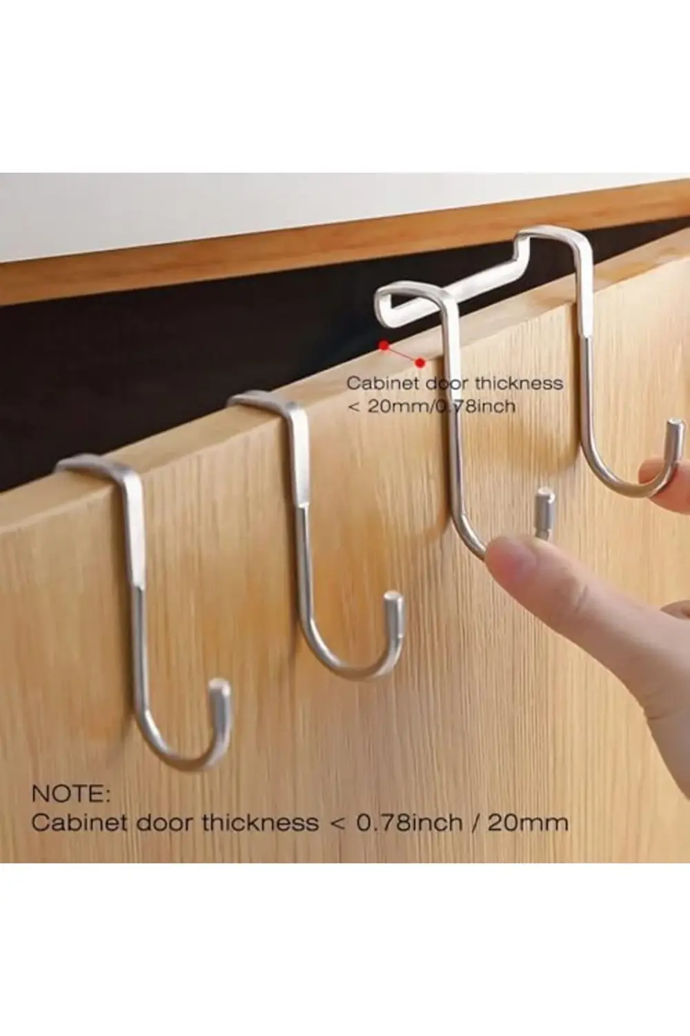 trendyvision Kapı Üstü Askıları, 6 Adet Çift S Şekilli Askı, Dola