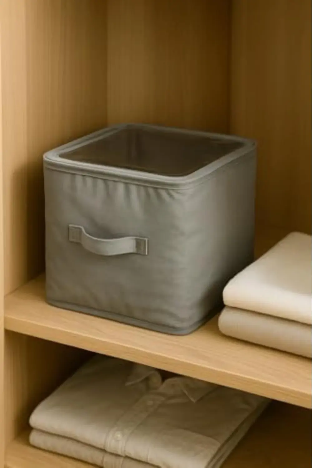 trendyvision Kare Küp Düzenleyici Kutu - 30x30x30 cm Şeffaf Pence