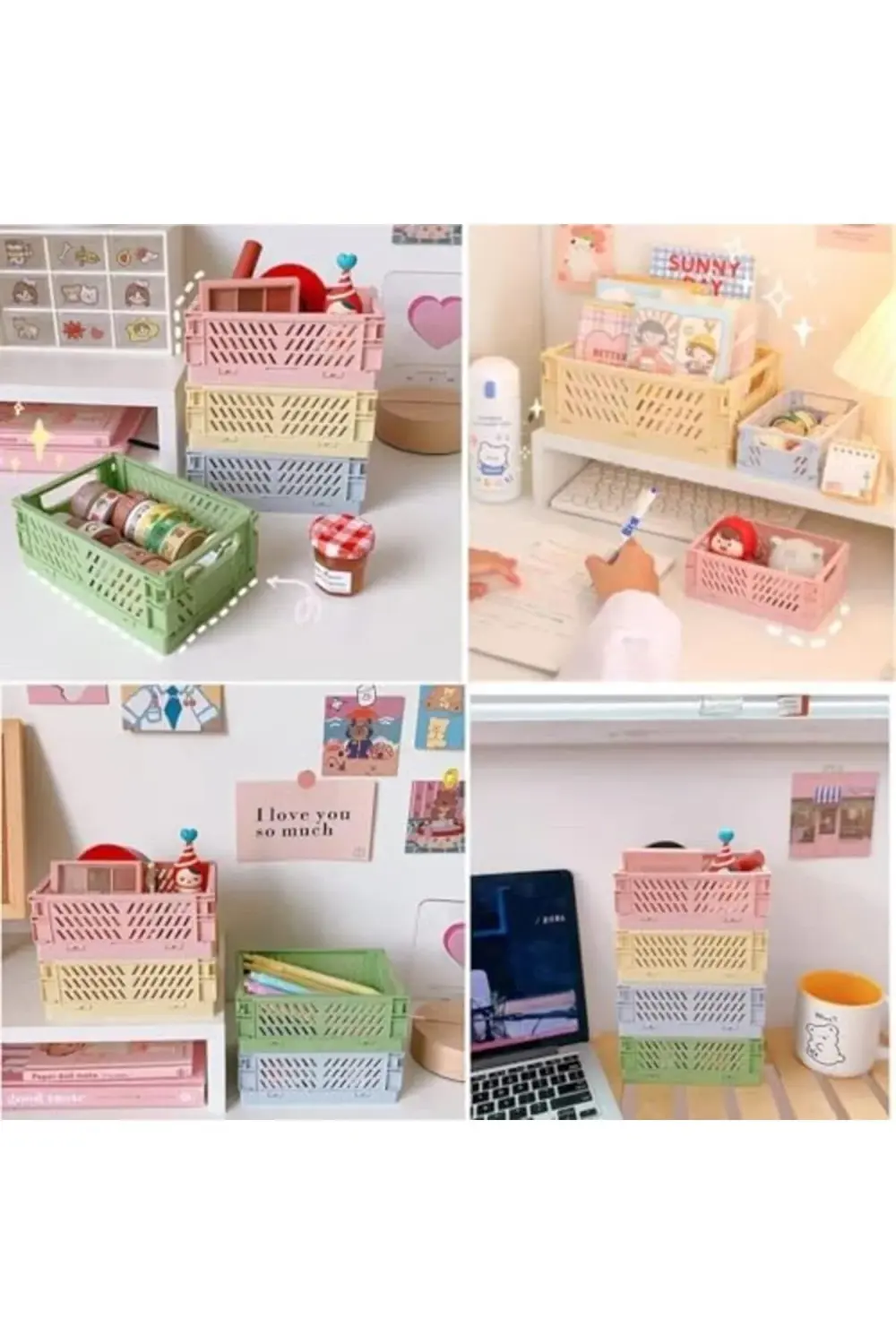 trendyvision Katlanabilir Çok Amaçlı Taşıma Kasaları Saklama Kutu