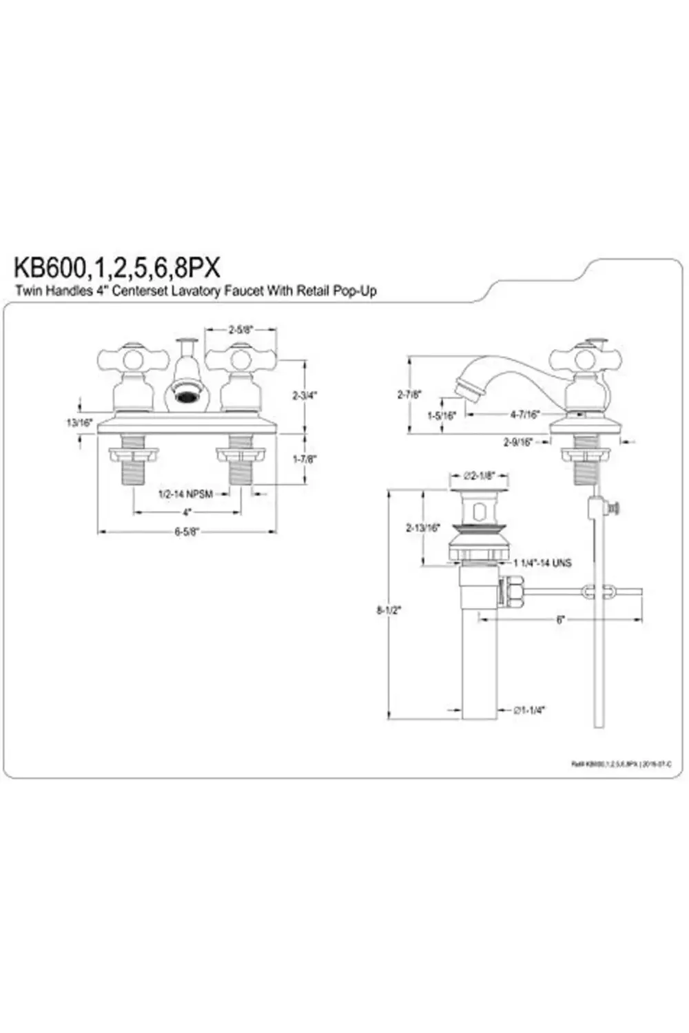 trendyvision KB608PX Lavabo Bataryası, Fırçalanmış Nikel, 10 cm O