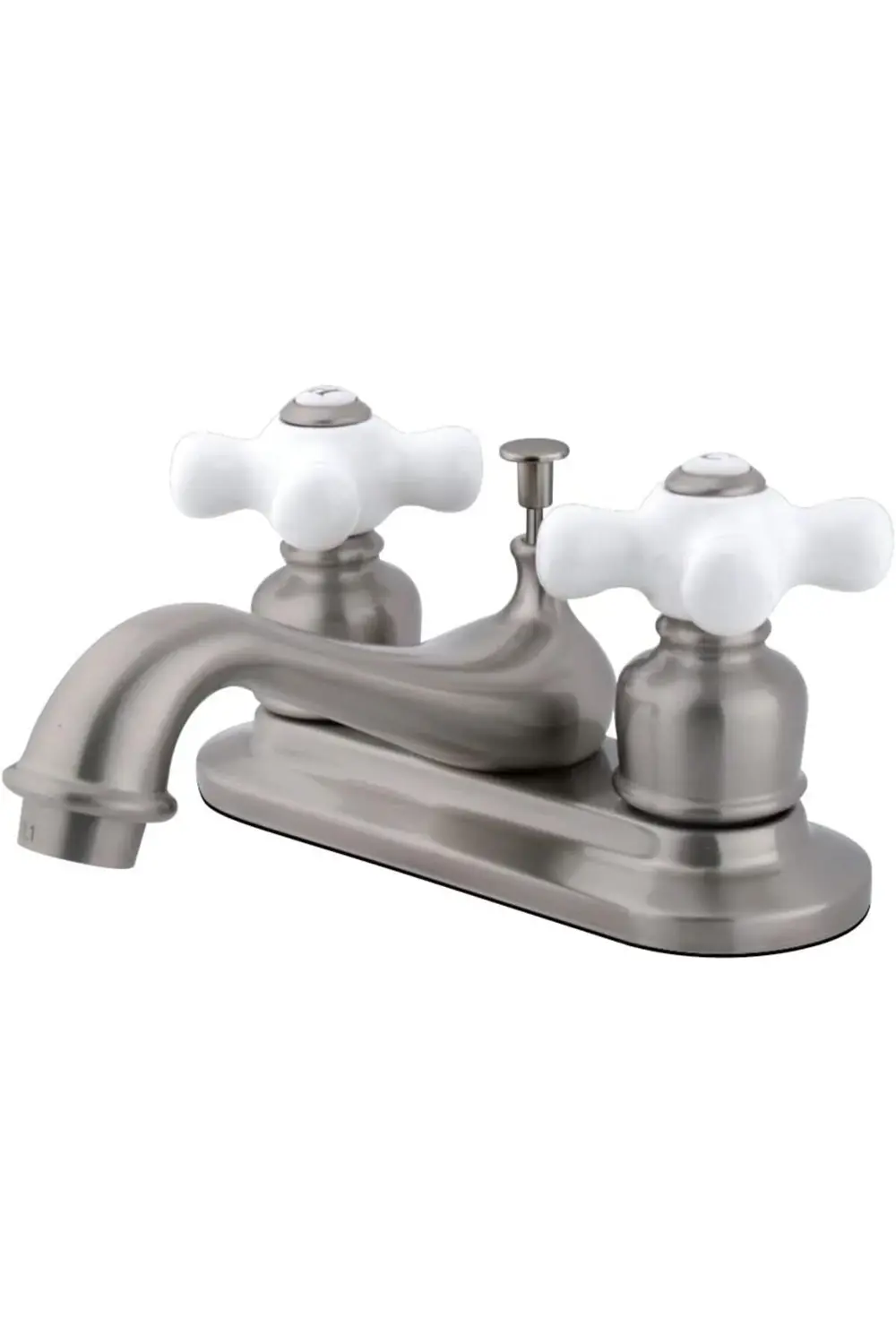 trendyvision KB608PX Lavabo Bataryası, Fırçalanmış Nikel, 10 cm O