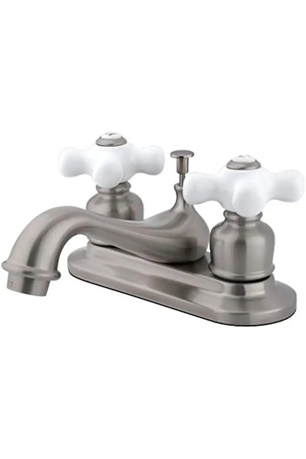 trendyvision KB608PX Lavabo Bataryası, Fırçalanmış Nikel, 10 cm O