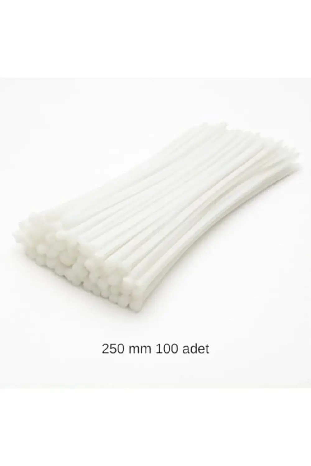 trendyvision Kelepçe Seti Beyaz 100 adet Naylon Kablo Bağı 25 cm